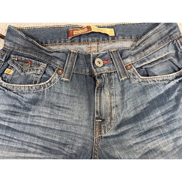 Big Star Mens 30R Denim Jeans Medium Wash Y2K 90s Office Casual Travel Comfort - Picture 4 of 12